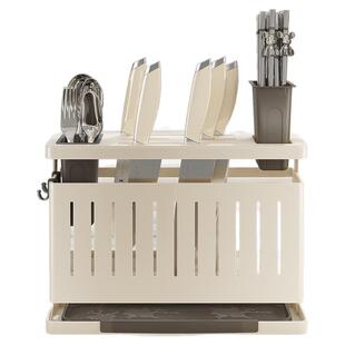 刀架置物架厨房菜刀架台面筷笼刀具一体收纳架壁挂式筷笼刀座架子