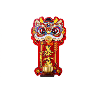 醒狮吸多巴胺铜铃入户门磁吸铃冰箱贴挂件玄关装饰招财铃铛门上