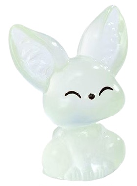 夜光耳廓狐公仔萌粒装饰造景摆件