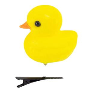 卖萌旅游景区小黄鸭发夹弹簧立体鸭子发卡儿童头饰发饰卖萌礼品