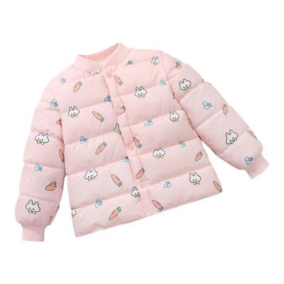 印花男童女童纯色保暖内胆棉服