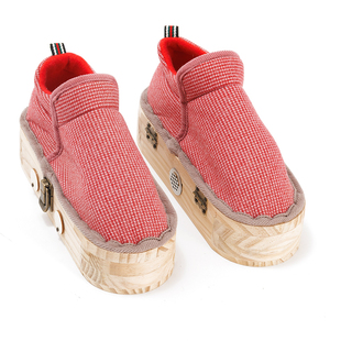 艾灸鞋足底实木艾灸盒随身灸家用四季通用足灸箱温灸器具热敷足底