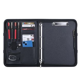 手提式 经理夹 文件夹a4拉链包批发多功能会议经理夹皮质亚马逊爆款