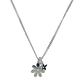 NEWYEAR甜酷风百搭毛衣链双生花项链轻奢气质小众设计高街女饰