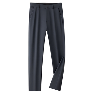 冬季加绒保暖休闲裤男士加肥加大长裤子肥佬商务百搭加厚免烫西裤