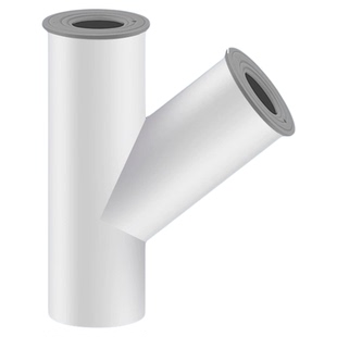 厨房下水管三通接头防返臭50管75专用PVC排水管Y型斜下水道三头通