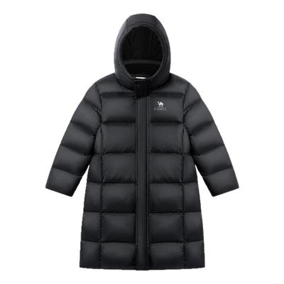 小骆驼儿童中长款羽绒服2025冬季新款儿童外套防风男女童保暖棉服