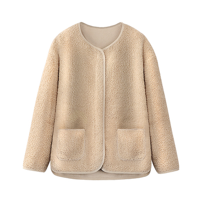 羊羔毛外套女皮毛一体加厚开衫