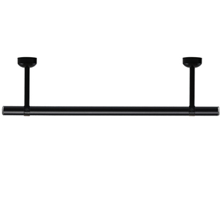 阳台不锈钢晾衣杆固定式晾衣架北欧黑色钢管衣架挂衣杆定制晒衣架