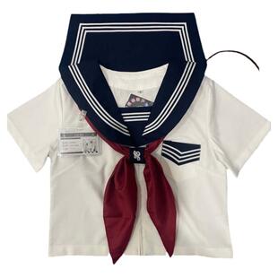 水手服jk制服裙原创正版白三本基础款日系学院风夏季短裙藏青套装