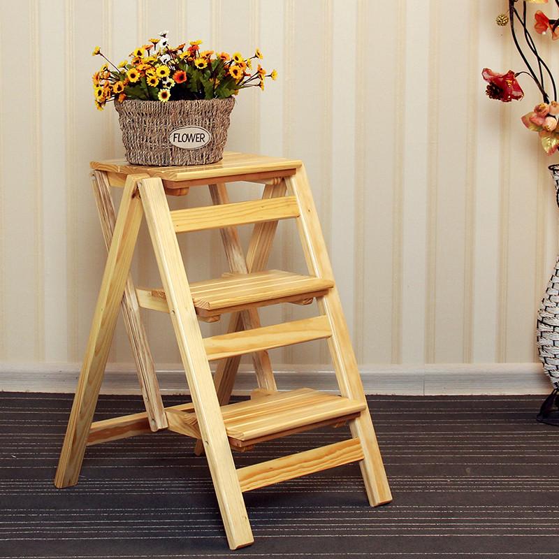 免安装实木梯子家用折叠梯加厚室内人字梯多功能二三四层登高梯凳