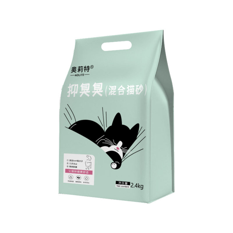 奥莉特抑臭臭猫砂除臭低尘结团混合猫砂豆腐猫沙膨润土猫砂实惠装