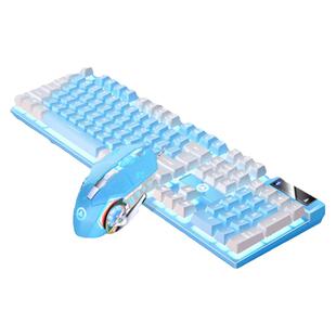 银雕K500机械手感键盘鼠标套装有线USB游戏电竞轻音电脑办公通用