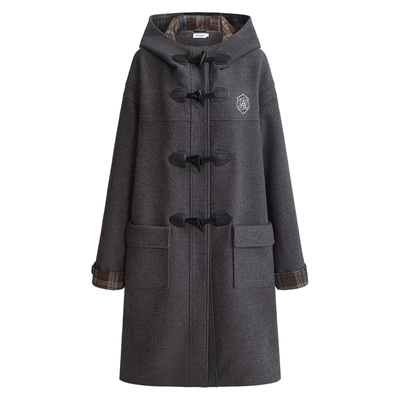 UNIFREE连帽毛呢大衣冬