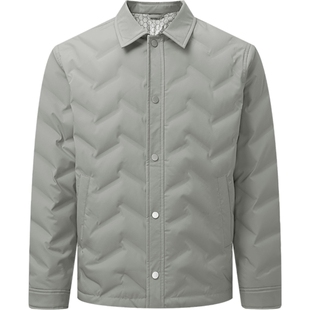 HLA/海澜之家轻商务经典系列羽绒服25秋冬大码翻领夹克外套男