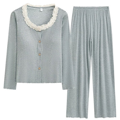 自带胸垫德绒睡衣女秋冬韩版蕾丝