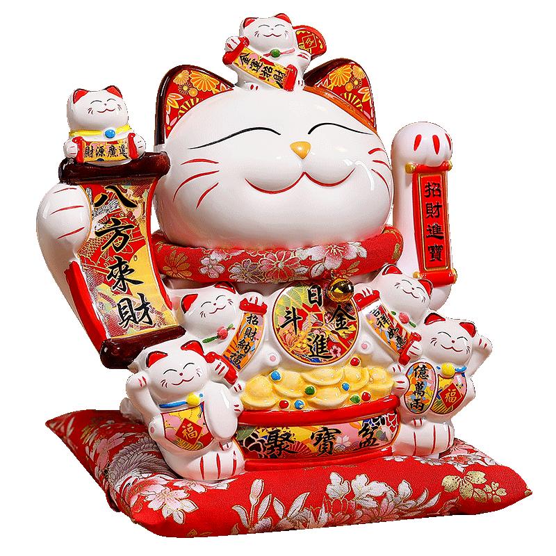 招财猫摆件开业礼物前台自动摇手