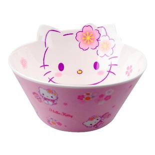 五和樱花凯蒂猫成人儿童kitty碗耐摔防烫卡通水杯分格餐盘菜盘子