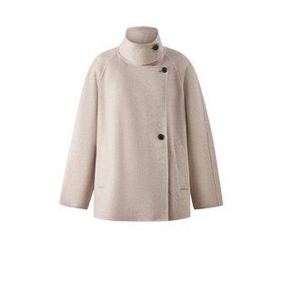 【绵羊毛+山羊绒】PRICH气质时尚双面呢大衣冬新品毛呢外套女