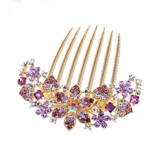 金属插梳发夹七齿发梳盘头发饰头饰盘发簪子水钻发卡发插马尾夹子