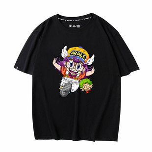 阿拉蕾联名T恤2023春夏款日系动漫情侣ins潮牌纯棉短袖半袖男