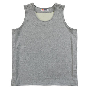 卧床老人易穿脱护理服保暖背心男女加绒无袖坎肩打底内衣马甲秋冬