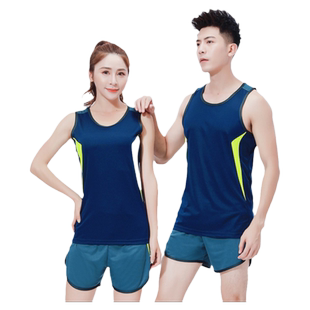 专业田径训练服套装男女短跑紧身马拉松衣服体考运动跑步比赛背心