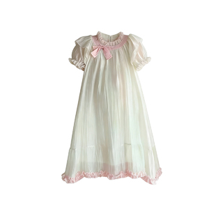 孕妇连衣裙夏季薄款2026新款清新薄荷绿宽松小个子不显怀中长款女