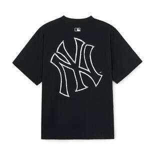 MLB官方 男女情侣潮流背标短袖休闲宽松百搭T恤25夏季新款TSB70