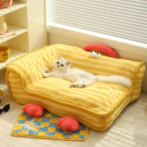 猫窝四季通用猫床猫垫子睡觉用猫咪用品冬天保暖宠物床猫沙发狗窝