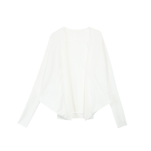 pusumede 惬意时光 慵懒风蝙蝠袖针织开衫女外搭上衣氛围感小外套