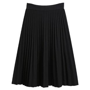 百褶裙女秋冬半身裙中长款半截裙针织打底裙过膝今年流行爆款半裙