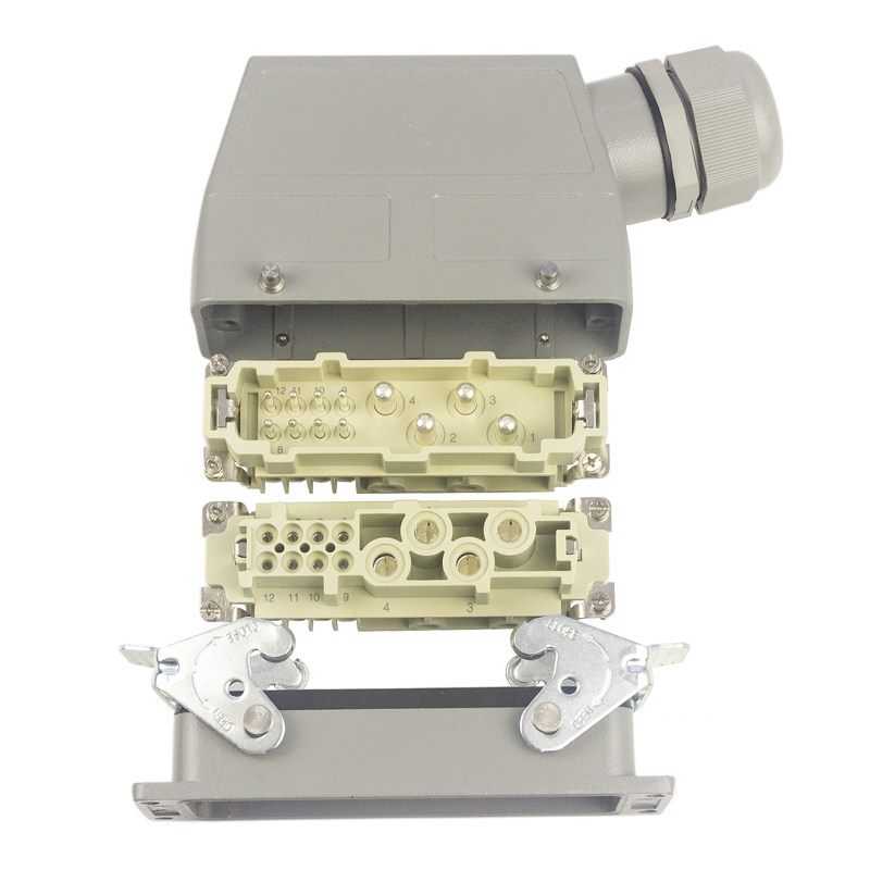 HDC-HK-004/2针重载连接器大电流80A矩形工业航空插头座4/8-012芯