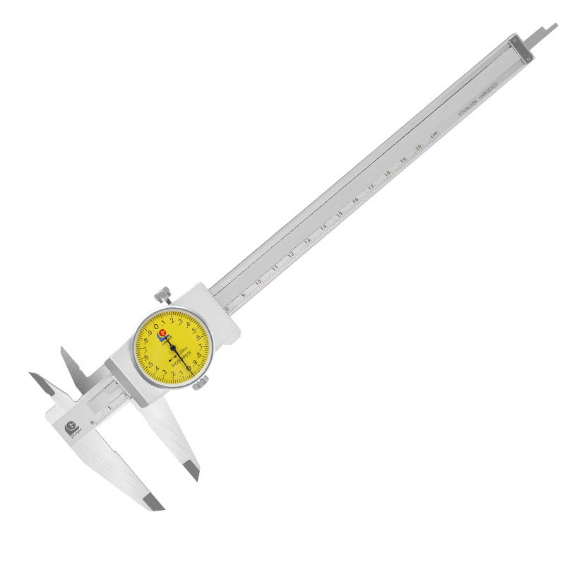 广陆带表卡尺高精度配件表头0-150工业级不锈钢带表游标卡尺