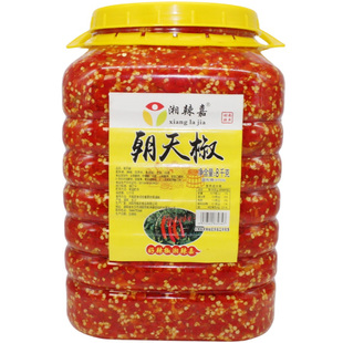 湘辣嘉朝天椒湖南餐饮酒店专用超辣特辣鱼头剁椒辣椒酱大桶装商用