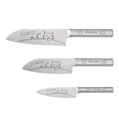 现货日本进口图案17cm三德刀