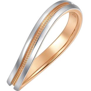 周生生小皇冠18K黄金及950铂金情侣对戒莫比乌斯戒指组合