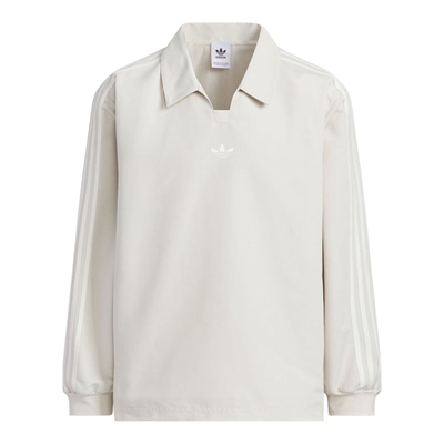 adidas阿迪达斯三叶草男子运动休闲三条纹长袖POLO衫KH4517