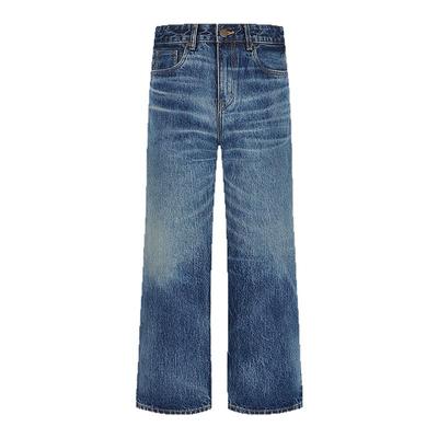 土耳其复古蓝色激光水洗牛仔裤男