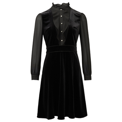 海兰丝2023秋冬新款优雅黑色