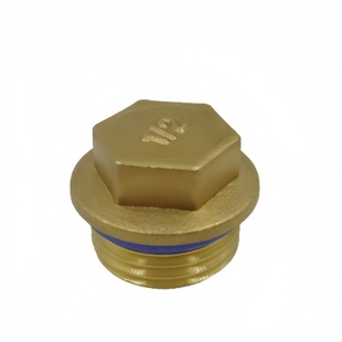 铜水管堵头丝堵帽塞头四分闷头管帽4分6分内/外丝堵盖塞子暖气堵