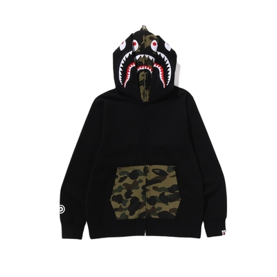 BAPE鲨鱼连帽卫衣外套开衫