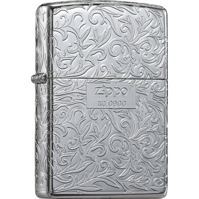 zippo打火机镀银唐草在我心限定版礼盒送礼男士煤油防风外壳正品