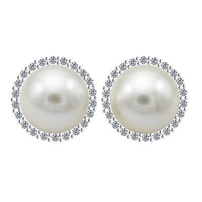 王妃款正圆强光珍珠耳钉