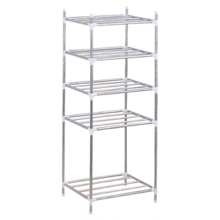 厨房放锅具架子承重好落地不锈钢置物架浴室脸盆架家用多层收纳架