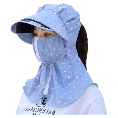 遮阳帽女夏季护颈遮脸面罩太阳帽