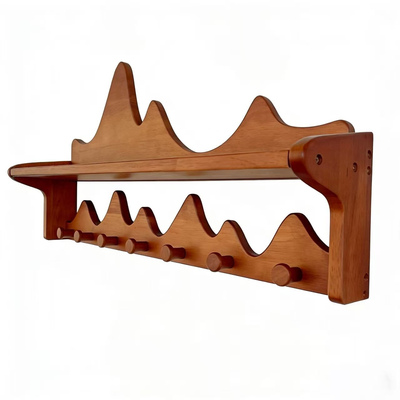 入户进门后玄关挂衣钩壁挂式实木置物架卧室墙上高级衣服挂架衣柜