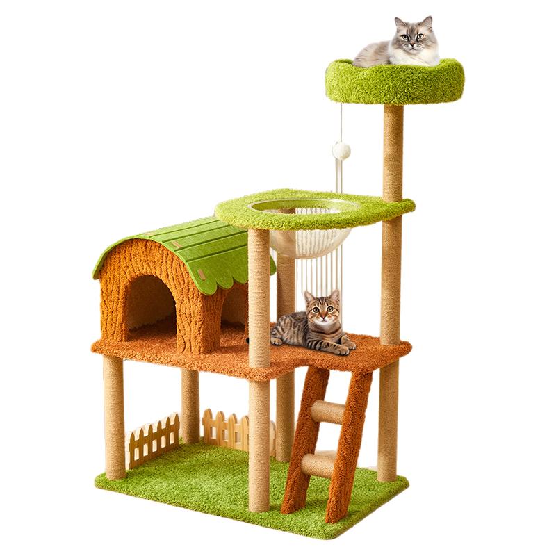 猫爬架猫窝猫树一体猫咪用品架子猫架猫玩具小型猫抓柱剑麻猫抓板