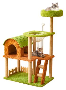 猫爬架猫窝猫树一体猫咪用品架子猫架猫玩具小型猫抓柱剑麻猫抓板