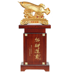 落地金龙鱼摆件大型酒店大堂收银台装饰送新饭店公司开业乔迁礼物